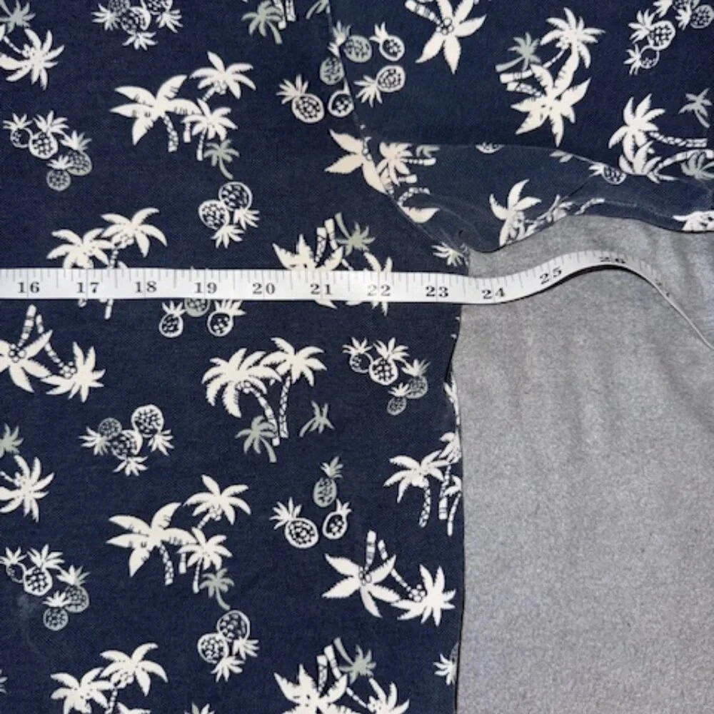 Y2K Polo Ralph Lauren Hawaiian Polo Men’s XL Navy Tropical Palm Tree 100% Cotton